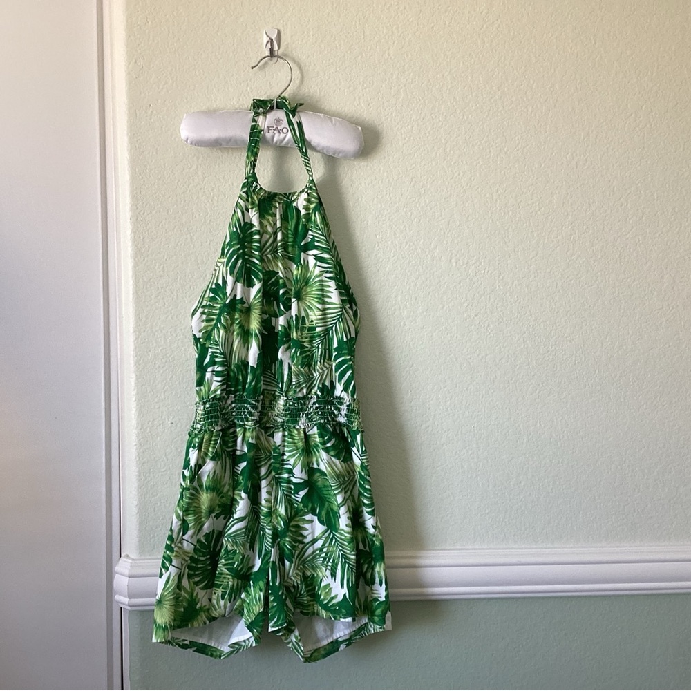 Janie and Jack Monstera Plant Romper